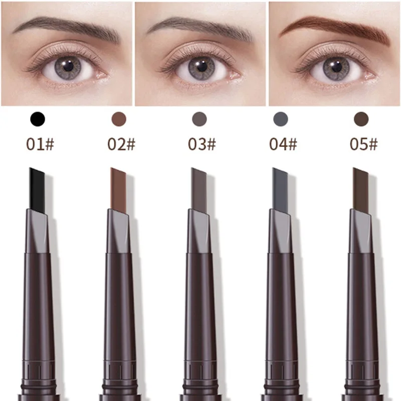 

5 Colors Eyebrow Pencil Waterproof Double-headed Eyebrow Tattoo Natural Long Lasting Makeup Paint Eyebrow Pencil Eye Cosmetics