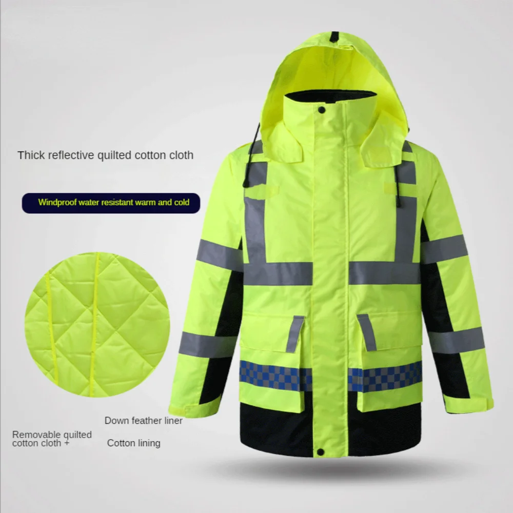

Visibility Winter Jacket Reflective Raincoat Down Jacket Liner