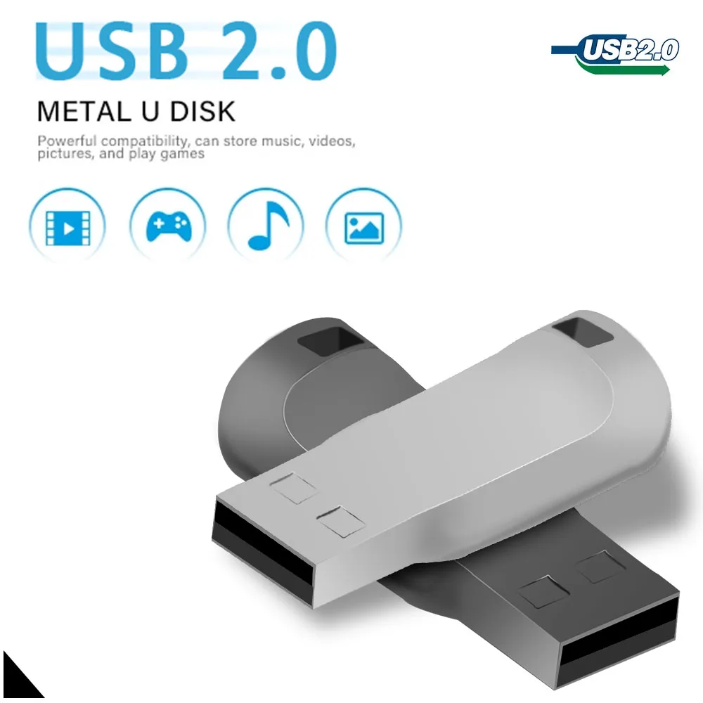 

Hanging Hole Metal USB Pen drive 128G 64G 32G 16G USB2.0 Flash Drives Waterproof Shockproof Strong and Sturdy Pendrive Cle Usb