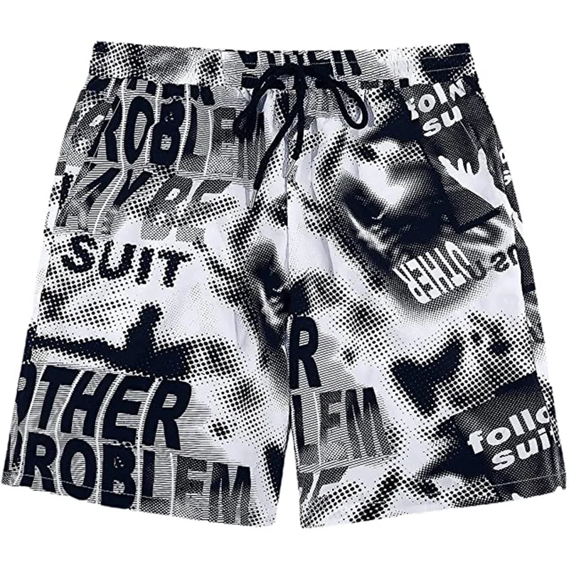 Шорты с принтом молнии и 3D-принтом Летние Гавайские купальники в стиле хип-хоп