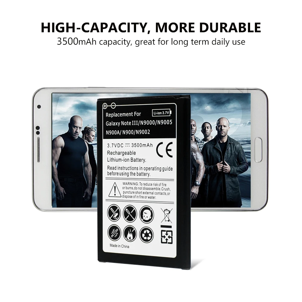 Сменный литий-полимерный аккумулятор 3 7 в 3500 мАч для Samsung Galaxy Note S2/S4 J1 i9200 Note3 NEO