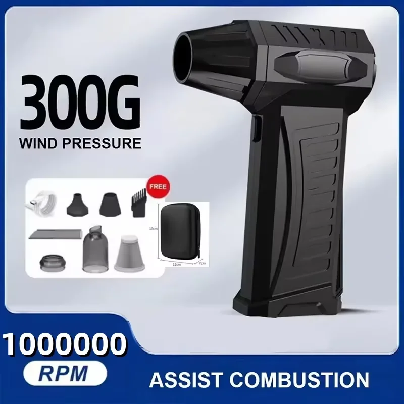 

Xiaomi Super Violent Blower 1000000 об/мин Бесщеточный турбоструйный вентилятор 10000 мАч Быстрая зарядка Канальный вентилятор 300G Инструмент для очистки тяги ﻿