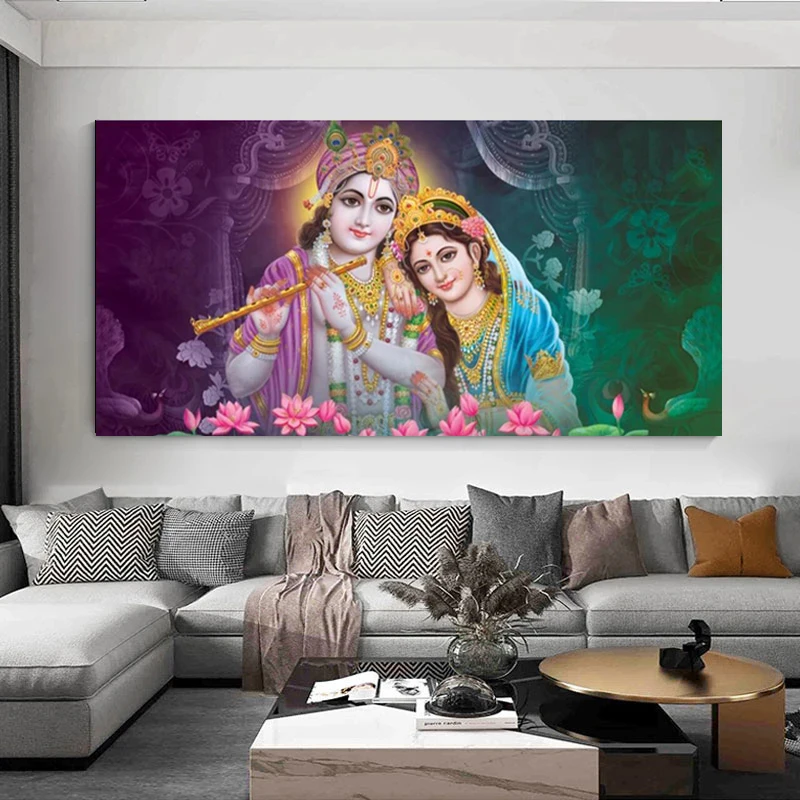 Настенная картина Кришна в скандинавском стиле абстрактный рисунок на холсте