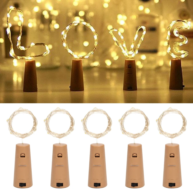 

Battery Power Cork Wine Bottle Light 1m 2m 3m DIY LED String Light Bar Light Birthday Party Christmas Wine Bottle Stopper Light