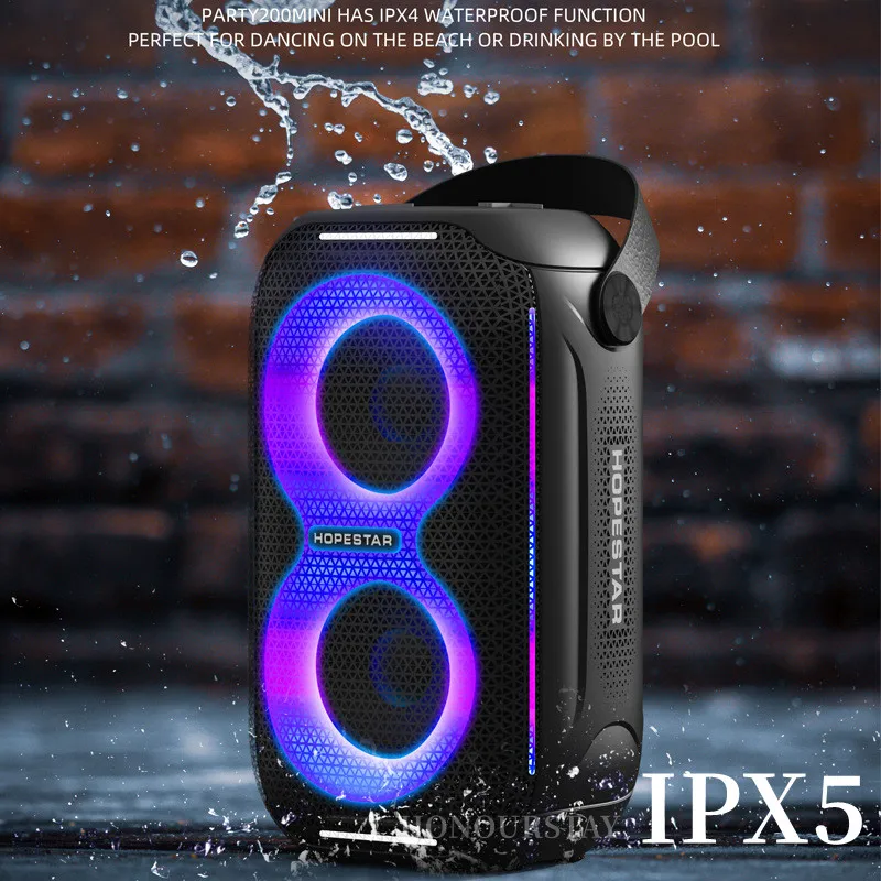 

Беспроводная Bluetooth-колонка, Портативная колонка, стерео, RGB, светильник, водонепроницаемый сабвуфер, музыкальный центр для домашнего кинотеатра с радио, TWS, Bombox