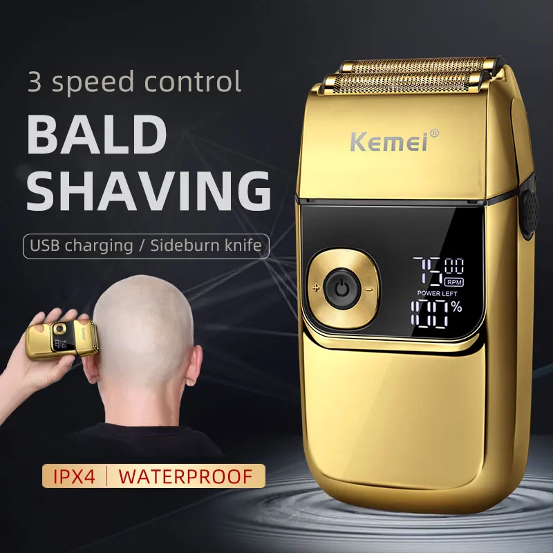 Kemei Electric Foil Shavers for Men All Metal 2 in 1 Foil Tr
