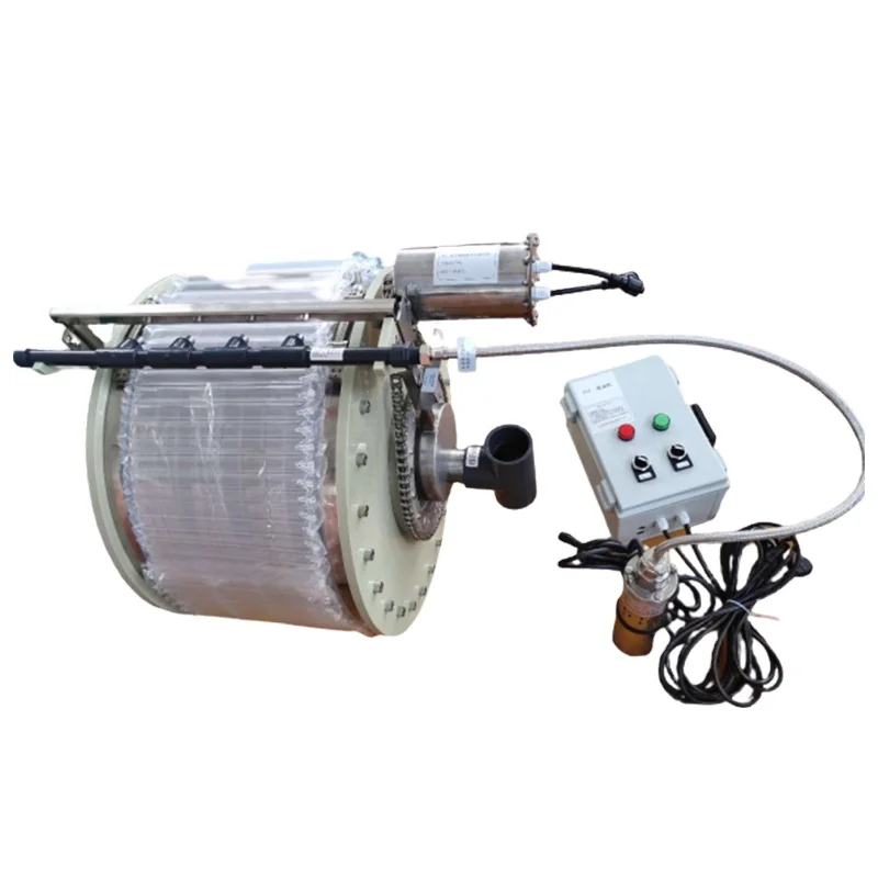 Stainless Steel Solid Liquid Separation Rotary Drum Filter For Fish Fariming