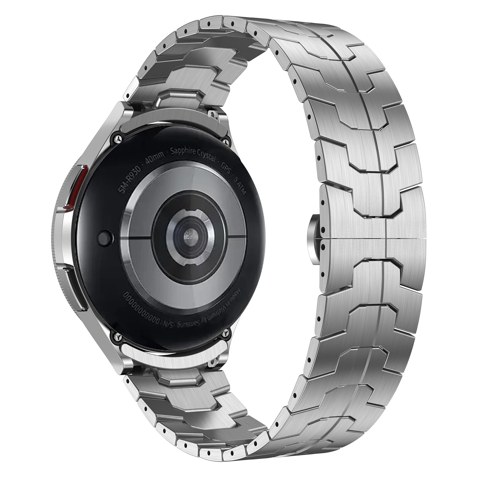Фото Ремешок из нержавеющей стали без зазоров для Samsung Galaxy Watch 7 6 5 4 40 мм 44 мм 6 Classic 47 мм 43 мм 5Pro 45 мм Мужской браслет с металлическим ремешком №5