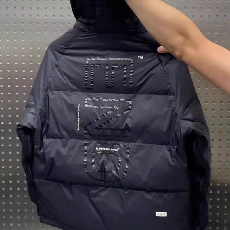 Men's Hooded Tooling Parkas Big Pocket Padded Jacket Trendy Thicken Warm Pullover Coats Couple Versatile Sleeve Zipper Jackets