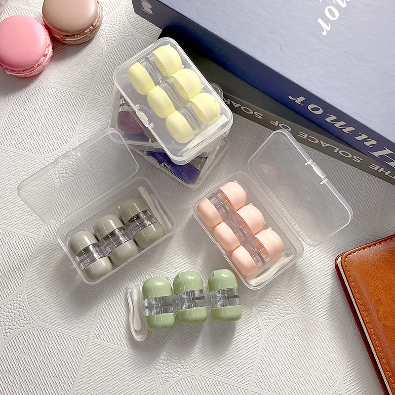 

3Pairs Contact Lens Case Container Eye Contacts Women Travel Contact Lenses Case Leakproof Kit Holder Box Soak Box Easy Carry