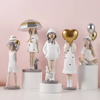 kissy missy figurines resin girl miniature items home decoration accessories room maison moderno decoracion habitacion infanil