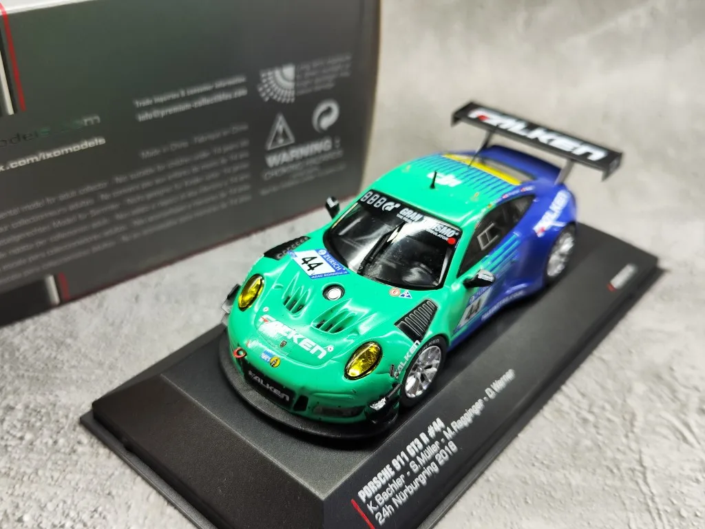 

IXO 1/43 Scale Die-Cast Car Model Toys PORSCHE 911 GT3 R NO.44 24h Nurburgring 2018 Die-Cast Metal Vehicle Toy For Boys Kid Gift