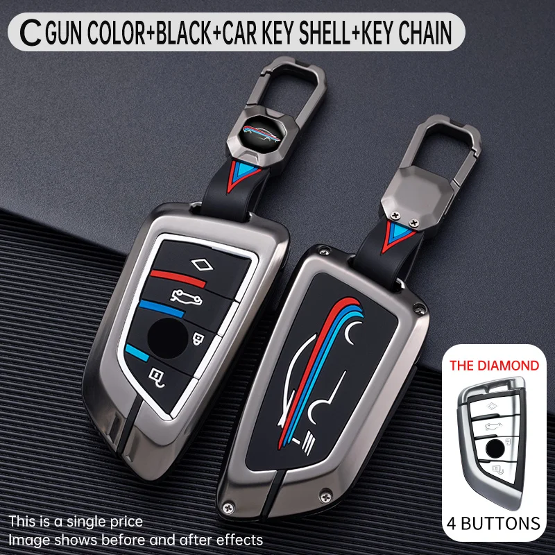 

Zinc Alloy Car Key Case Cover Fob Shell for BMW X1 X3 X4 X5 F15 X6 F16 G30 7 Series G11 F48 F39 520 525 G20 118i 218i 320i