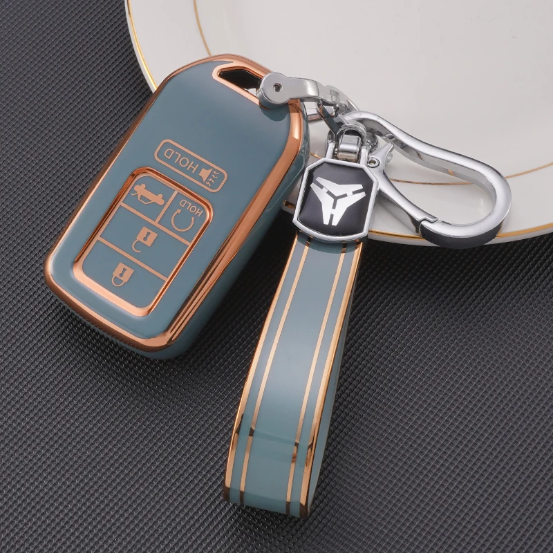 

4/5 Button Car Remote Key Cover Case for Honda Accord Civic CRV HRV Fit Freed Pilot Odyssey Vezel 2018 2019 Key Holder Bag Shell