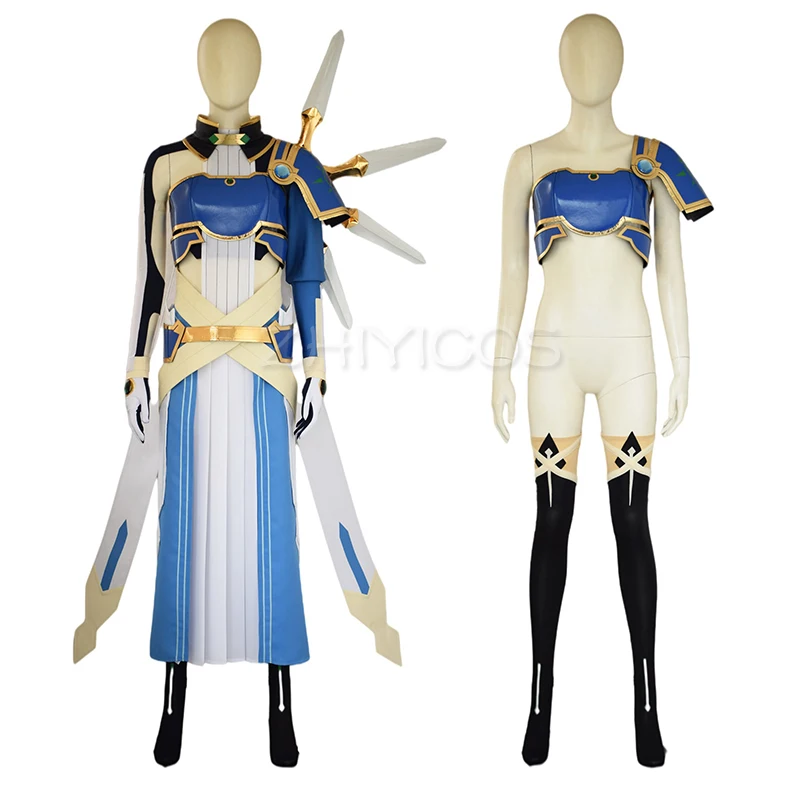 Фото Костюм для косплея Асады Шино из аниме Sword Art Online Alicization SAO, костюм Богини Солнца, наряд для Хэллоуина для женщин №2