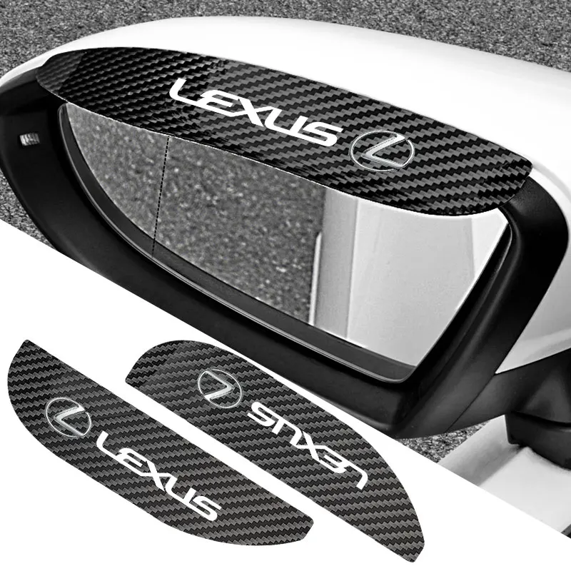 

2pcs New Carbon Fiber Car Rearview Mirror Rain Waterproof Car Sticker For Lexus ES300 RX330 RX300 GS300 IS250 IS200 CT200h NX RX