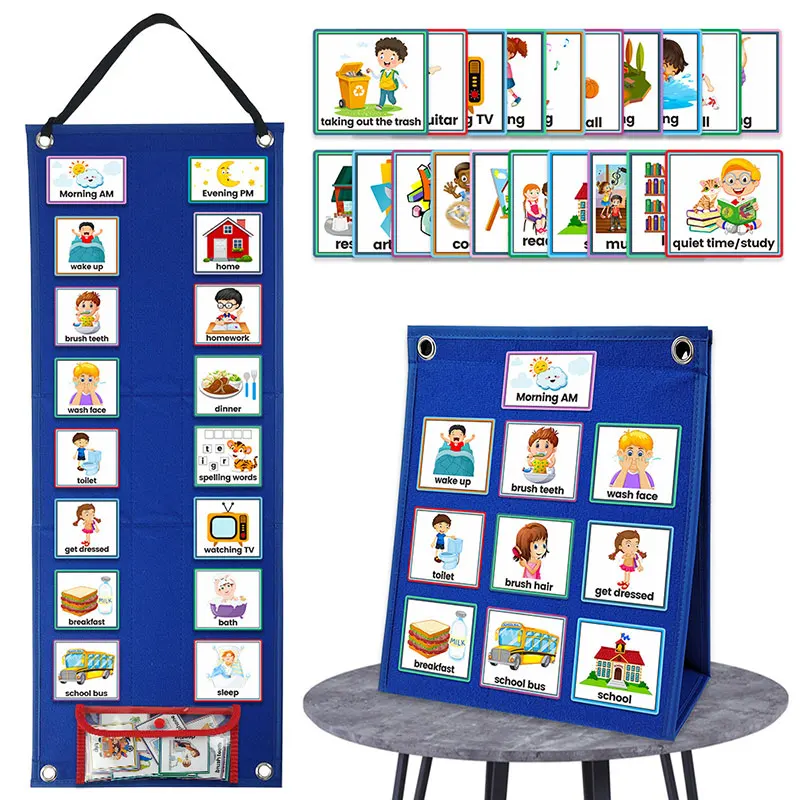 

Good Chart 3-6 Daily Old Visual Training Kids Chore Toys Games Cards Montessori Years 70 Schedule Pieces Home For Routine Habits
