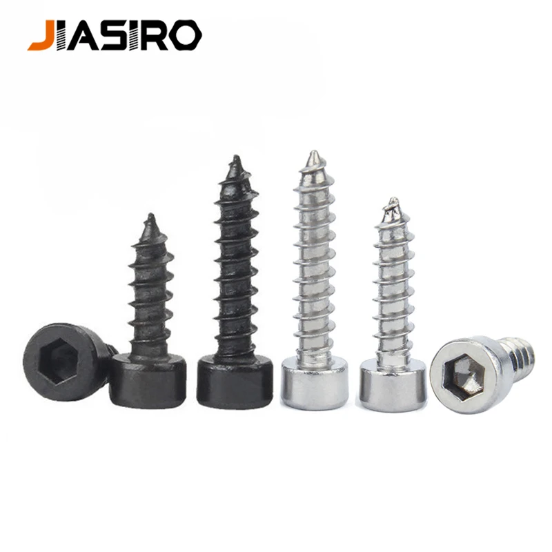 Hex Hexagon Socket Cap Head M2 M2.6 M3 M3.5 M4 M5 M6 Self Tapping Screw Black Carbon Steel Screw 304 Stainless Steel for Speaker