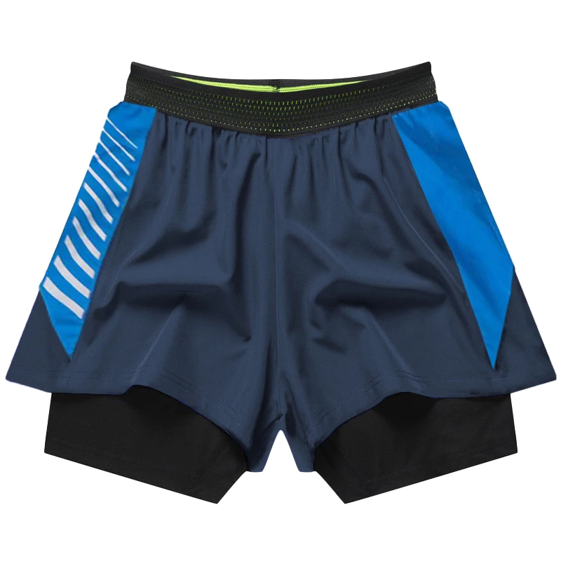 

Sport Shorts Men Marathon Running Training 2 In 1 Double Lay Breathable Gym Jogger Fitness Workout Athletic Shorts with Pockets