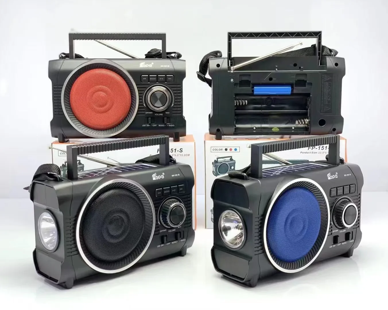Беспроводная подзаряжаемая радиоколонка с Usb Sd Tf MP3-плеером солнечной батареей