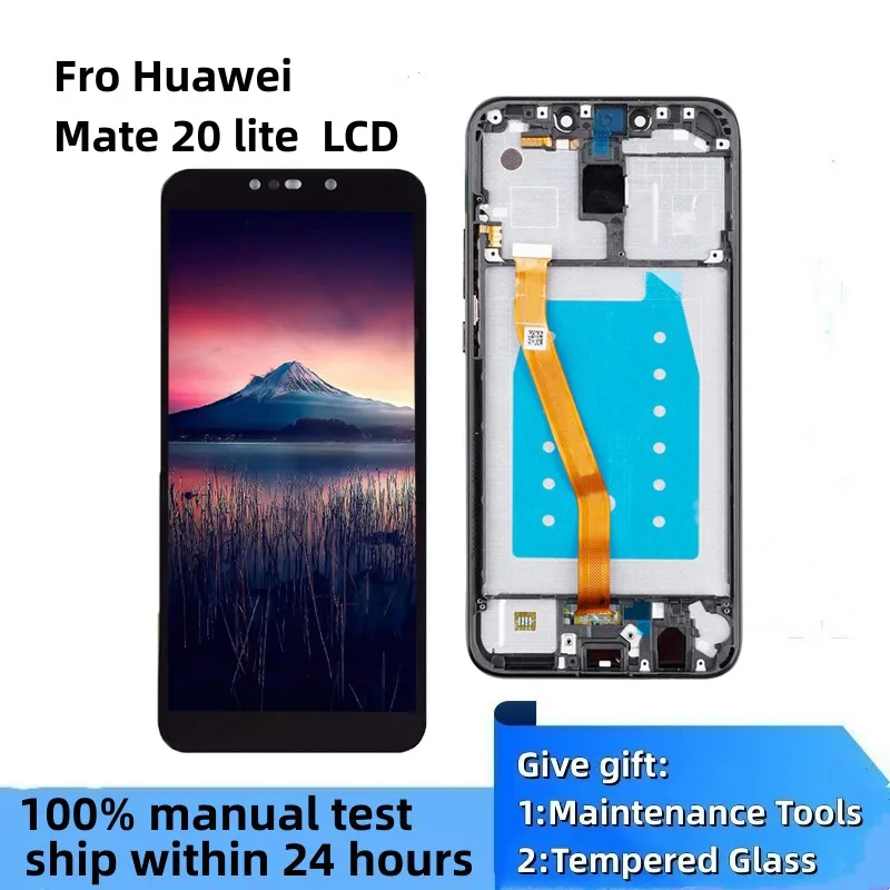 

Для Huawei Mate 20 Lite ЖК сенсорный экран с рамкой дисплей оригинальная сборка Замена для Mate 20 lite Бесплатная доставка 6,3 дюйма