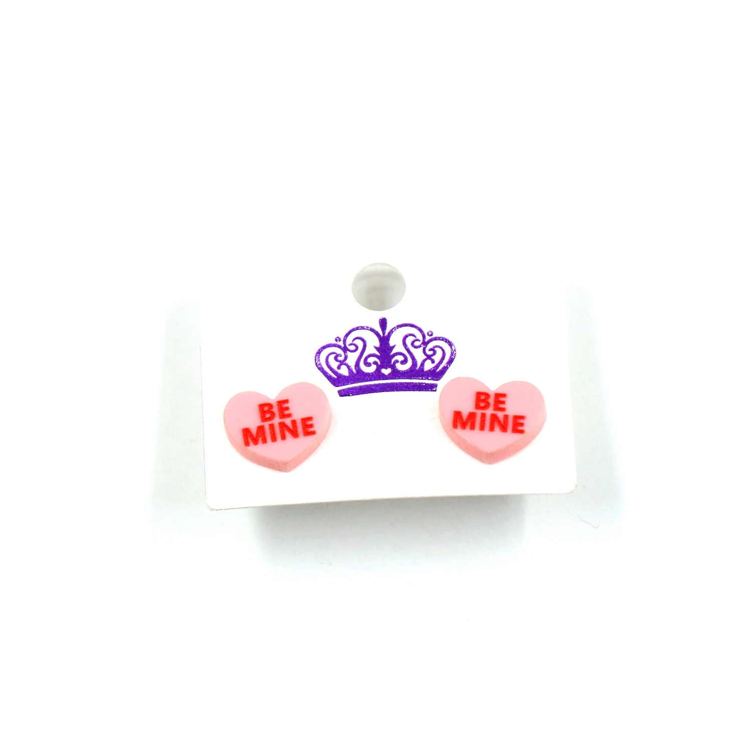 

12mm Valentine Stud Earrings Gift For Her Be Mine Earrings Laser Cut Heart Acrylic Earrings Jewelry