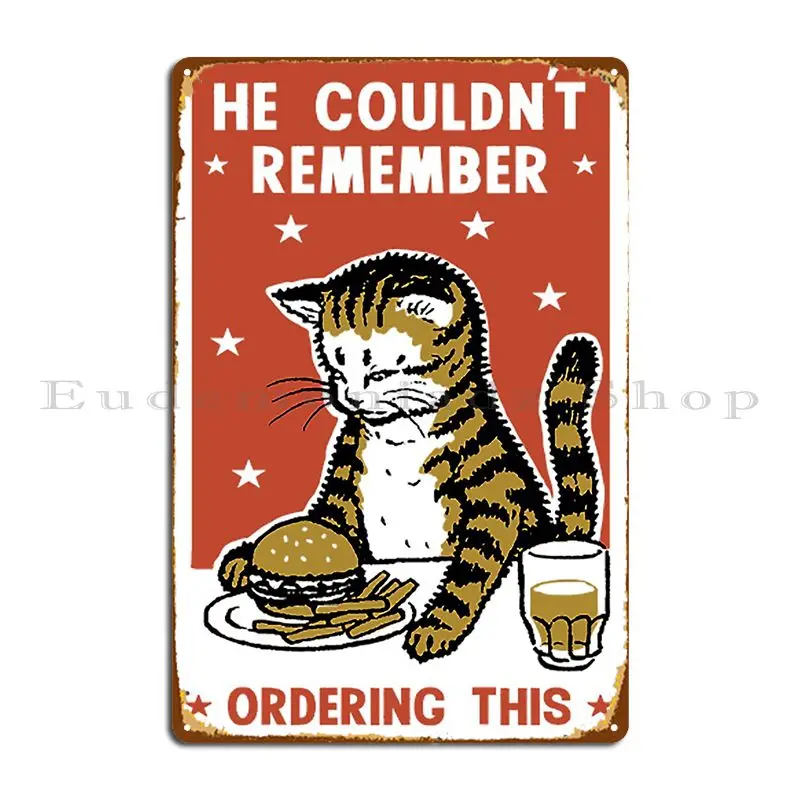 Ресторан Couldn T Remember Lancfergal металлические вывески ржавый клуб кинотеатр печать