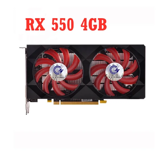 C CCTING RX 550 4 Гб видеокарты GDDR5 для AMD 500 Radeon видеокарта RX550-4GB 560 4G HDMI DVI RX560 используется