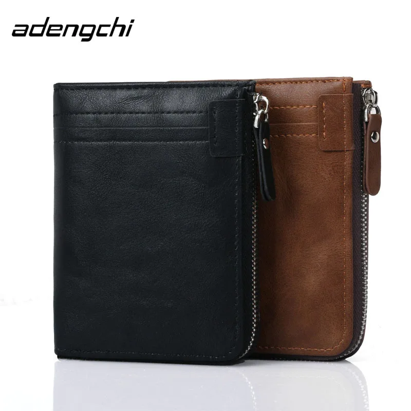 Cross-border 2022 new Korean version fashion casual PU men's wallet RFID zipper multi-card slot short wallet