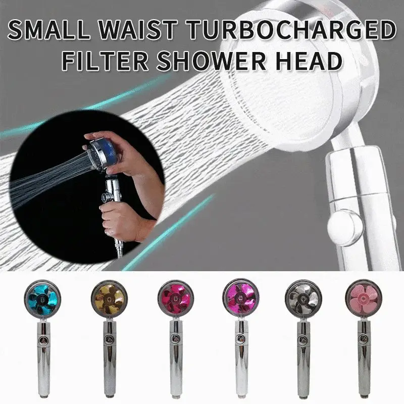 

Turbo Propeller Shower Head Water Saving High Preassure Flow Showerhead With Fan Extension Showerhead Rainfall Bathroom Accessor