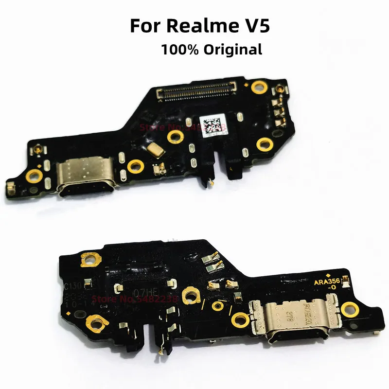 

Original USB Charging Port Dock Flex Cable For Realme V5 RealmeV5 Fast Charger Plug Board Microphone Headphone Jack Replacement