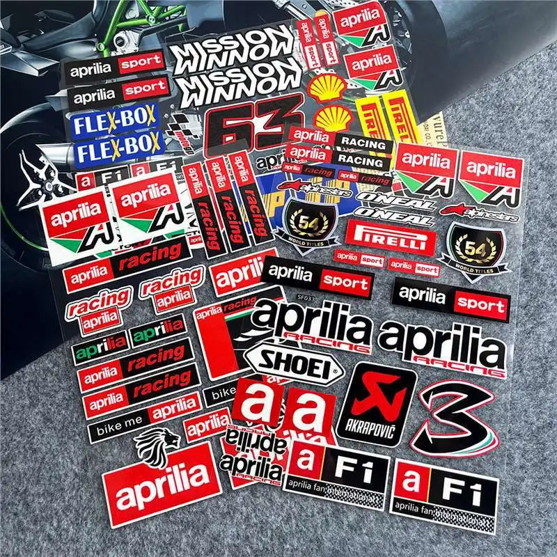 

Motorcycle Stickers Reflective Helmets Para Moto Bike Decal For Aprilia Tuareg Shiver Thunder RS SR GT RS660 RSV4 V4 750 660 125