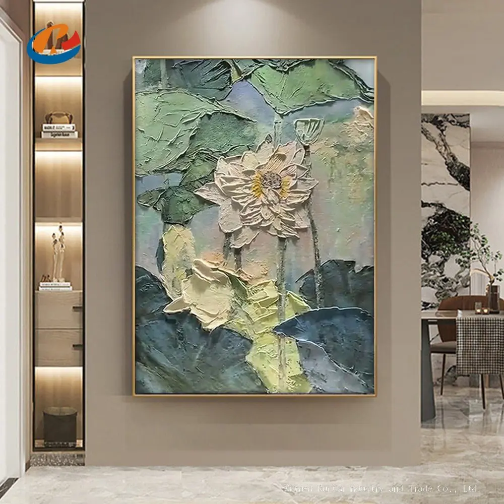 

Lili Lakescape Oil Painting Abstract Handmade Canvas Decorative Mural Unframe Acrylic Hanging For Living Room Bedroom Wall Art