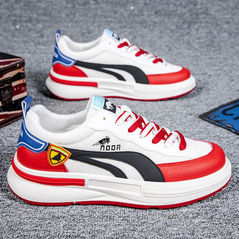 

Hot Sale Trendy Mens Casual Sports Shoes Mesh Breathable Platform Sneakers Men Streetwear Designer Sneakers Men Vulcanized Shoes