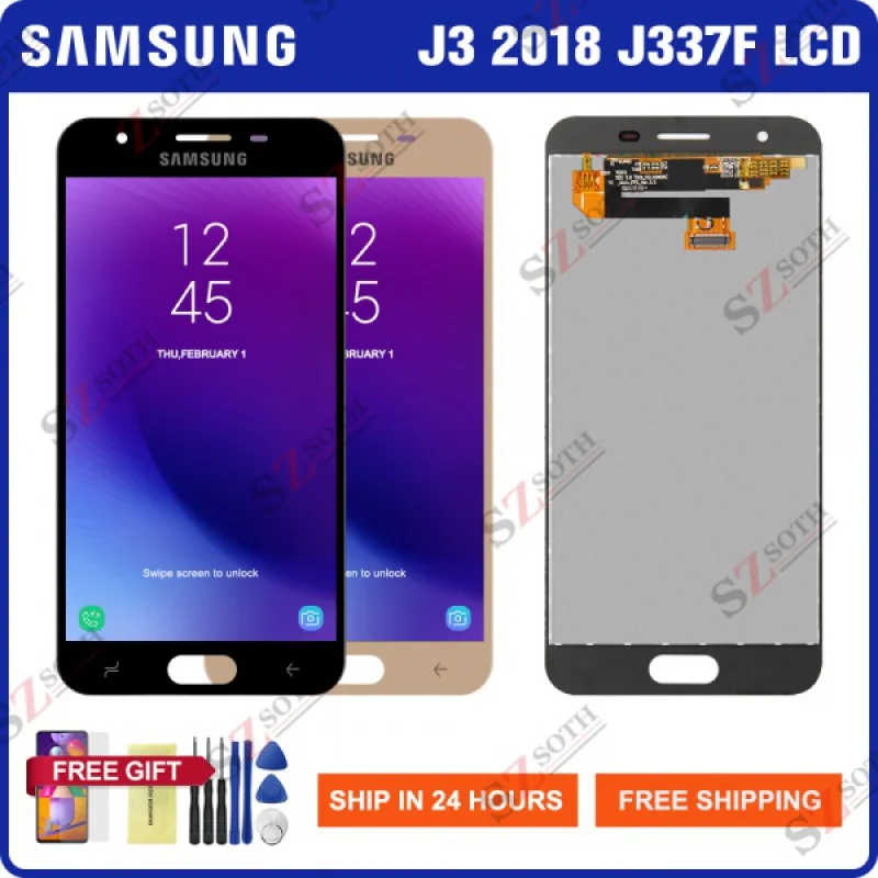 

5.0'' Original LCD For Samsung Galaxy J3 2018 J337 LCD Display Touch Screen Digitizer Assembly Parts For Samsung J337 Sc
