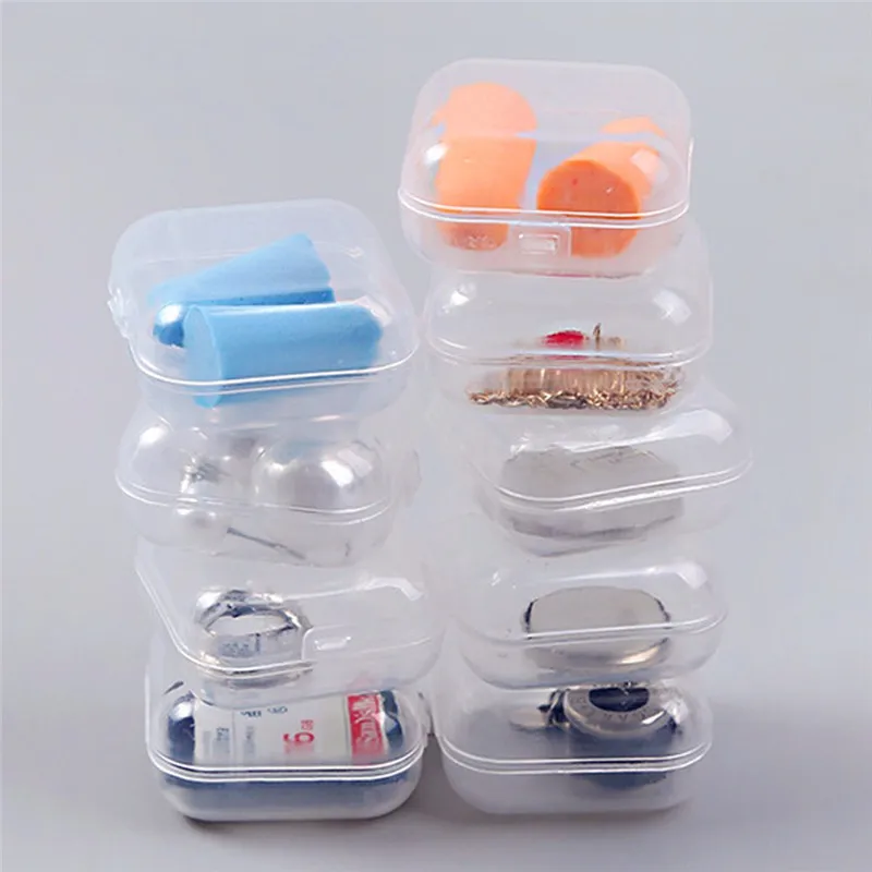 10/20Pcs Set Jewelry Storage Small Box Multi-function Sundries Storage Transparent Ins Ring Hairpin Hair Rope Necklace Bracelet