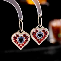 girls love earrings rose gold color zircon ring earrings are suitable for womens christmas wedding earrings