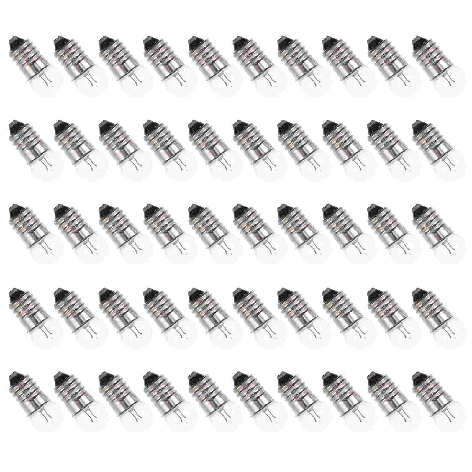 

50 Pcs Small Bulbs Electrical Kit Light Fixture Screws Indicator Physics Circuit Glass Science Experiments Miniature Bases