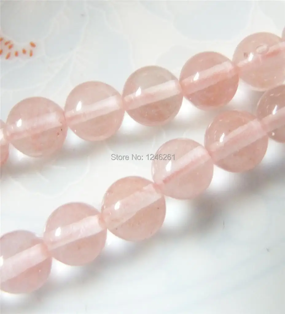 

6mm Pink Watermelon Tourmaline Crystal Chalcedony Round Loose Beads Fashion Jewelry Semi-Precious Stone 15" Jewelry Making