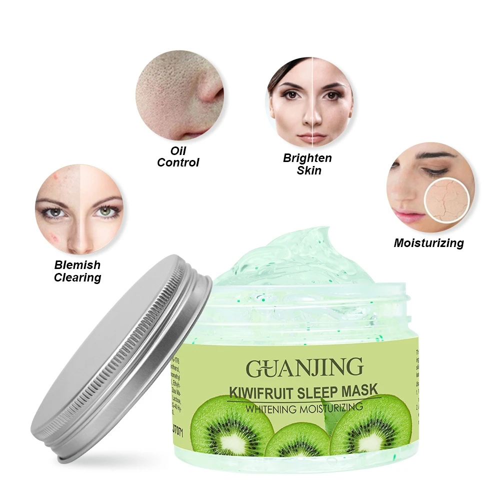 

120ml Kiwi Sleeping Gel Mask Acne Removing Pore Reduction Sleeping Mask Skin Brightening Hydrating Gel 2022 Hot Skin Care