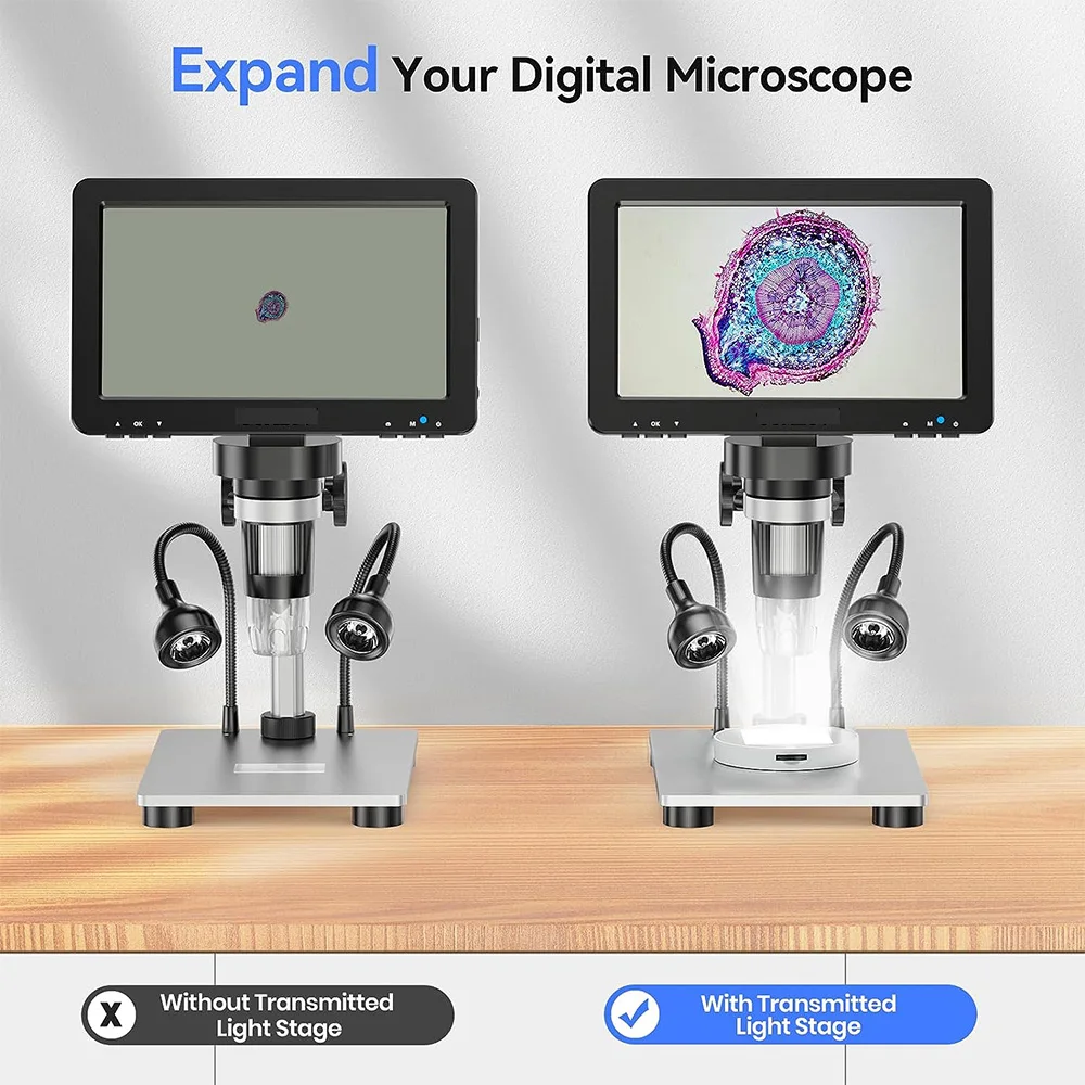 Универсальный нижний светильник для микроскопа пропускаемый светодиодный
