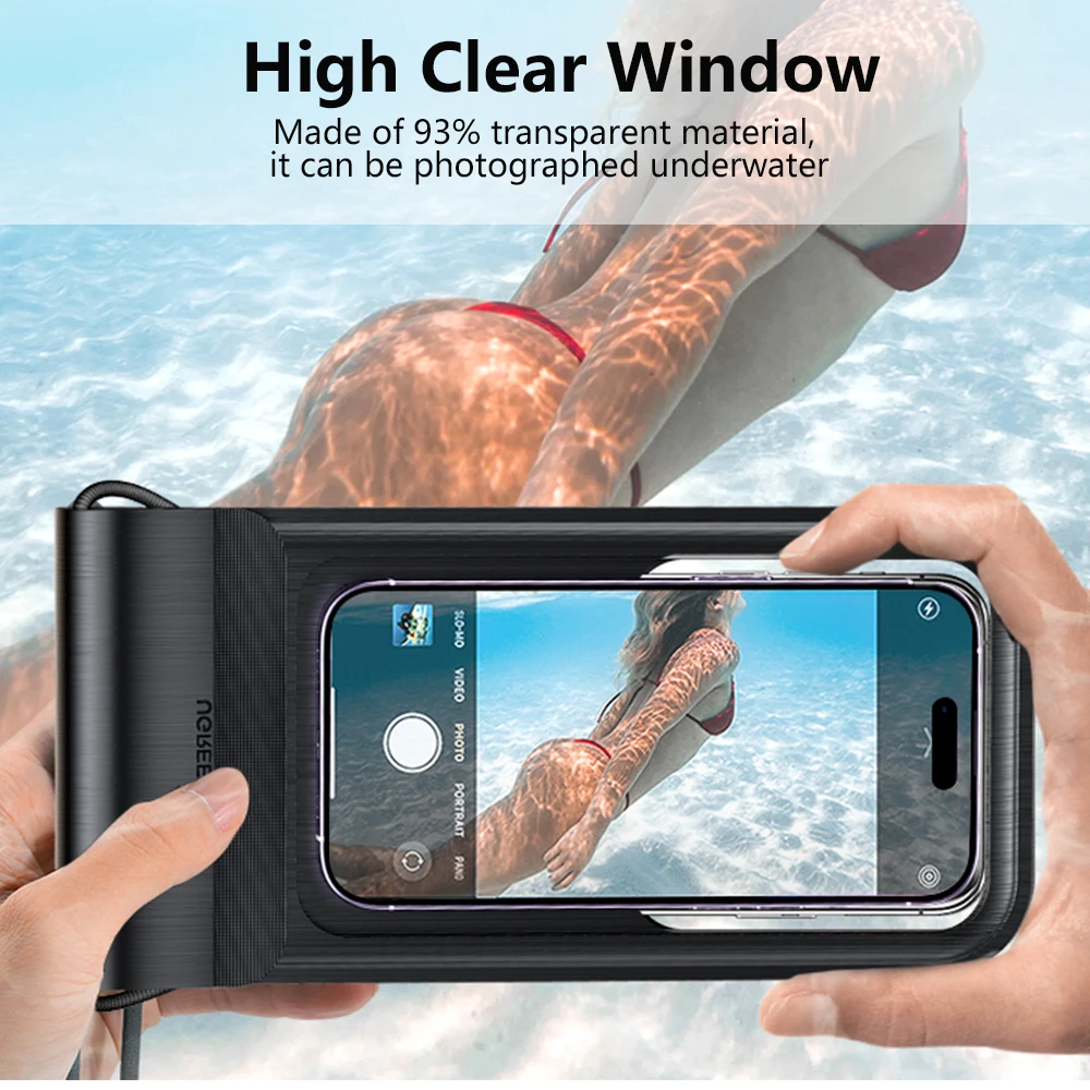 Водонепроницаемая сумка для телефона iPhone 16 Pro Max Plus дайвинга с ремешком