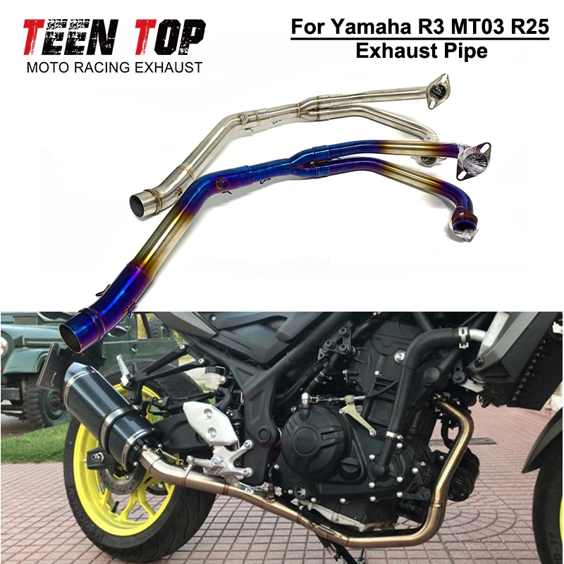 

For Yamaha YZF R3 R25 MT03 Exhaust Pipe Stainless Motorcycle Exhaust Escape Moto Modified Front Middle Link Pipe MT 03 Muffler