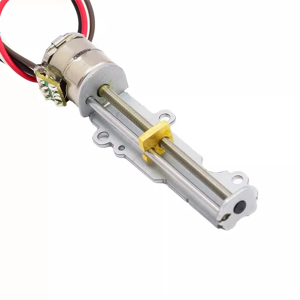 Микро 2-фазный 4-проводной 10 мм прецизионный скользящий шаговый двигатель ход 34