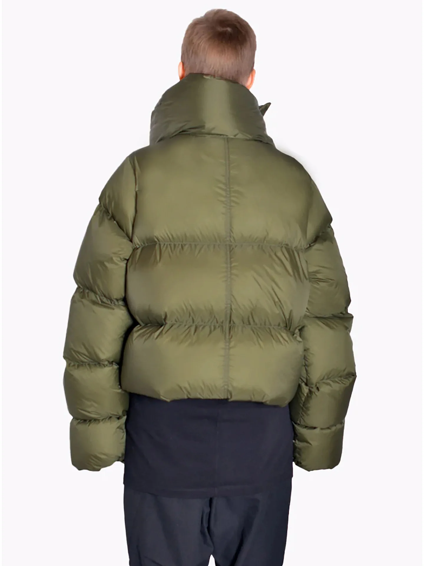 Women's Winter New American Street Fashion Personality High Neck Scarf Splice Design Cotton Shirt Zipper Coat