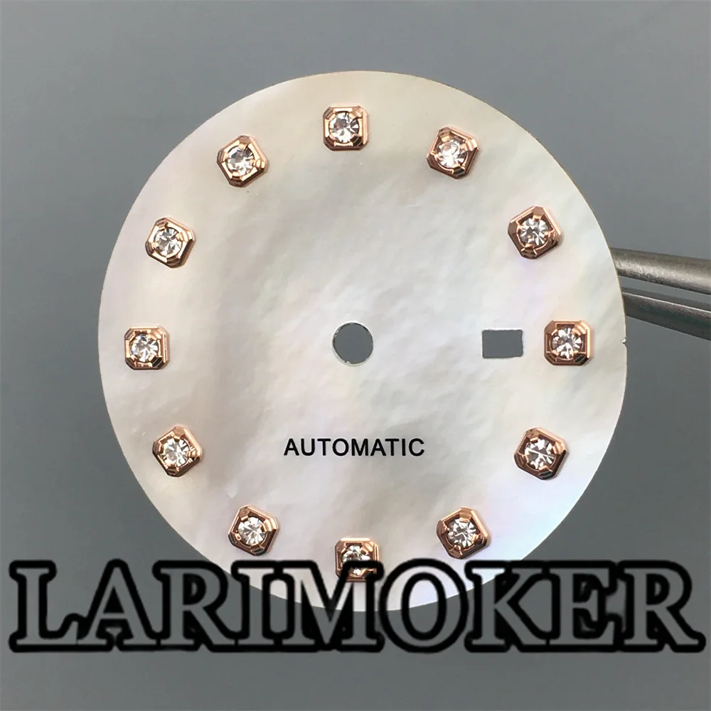 Циферблат LARIMOKER для часов с алмазным индексом 24 5 мм серебристый золотистый