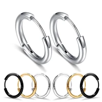 classic stainless steel circle hoop earrings women anti allergic ear buckle earrings for men women jewelry accessories