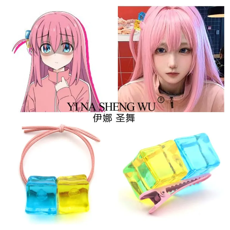 

Головной убор из аниме Bocchi The Rock Hitori Косплей ПОРП желе зажим для волос комплект ювелирных изделий для тела Y2k аксессуары Kawaii милые украшения Лолита