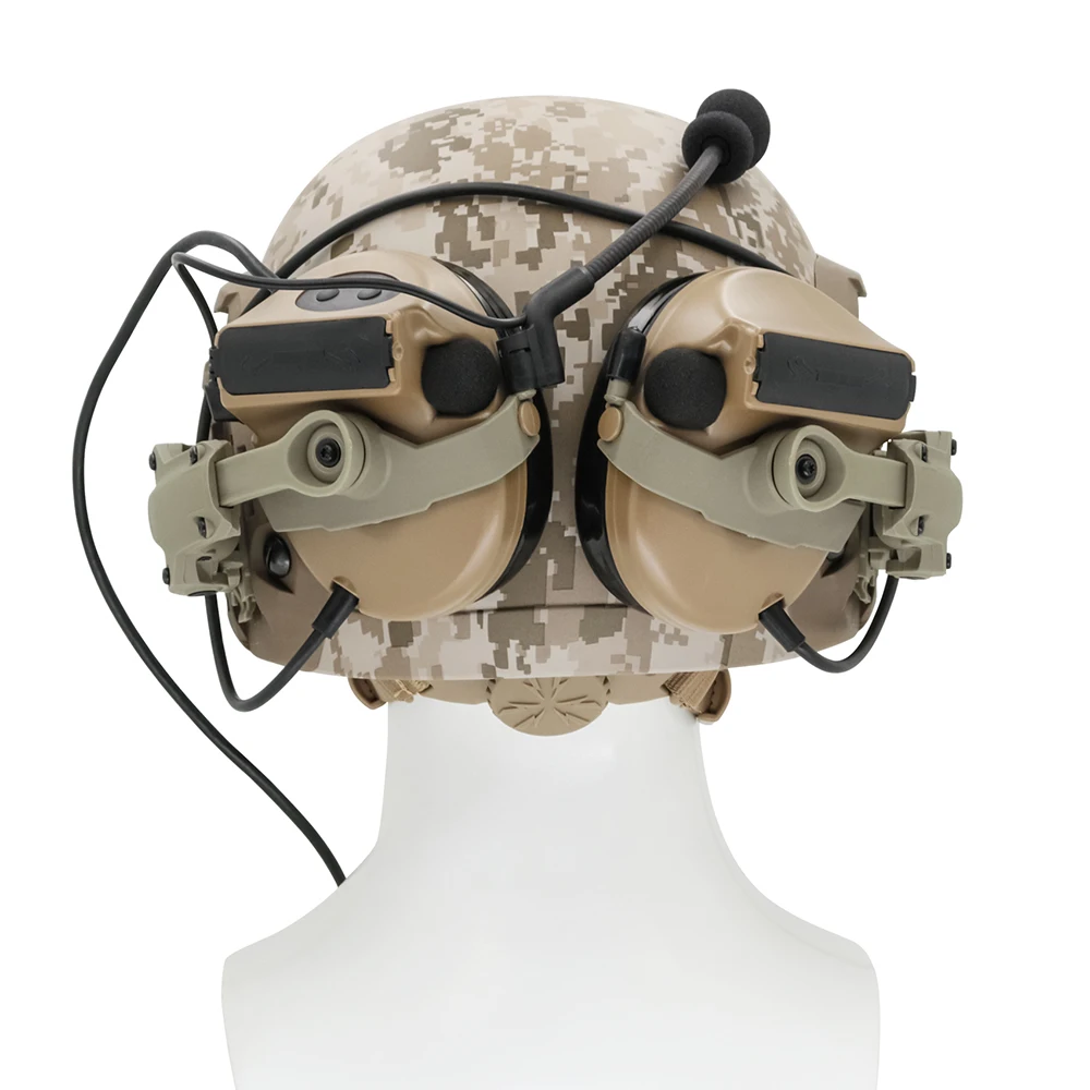 Tactical Headset ARC Rail Adapter COMTAC II COMTAC III Military Airsoft Headset Hearing Protection Electronic Shooting Earmuffs