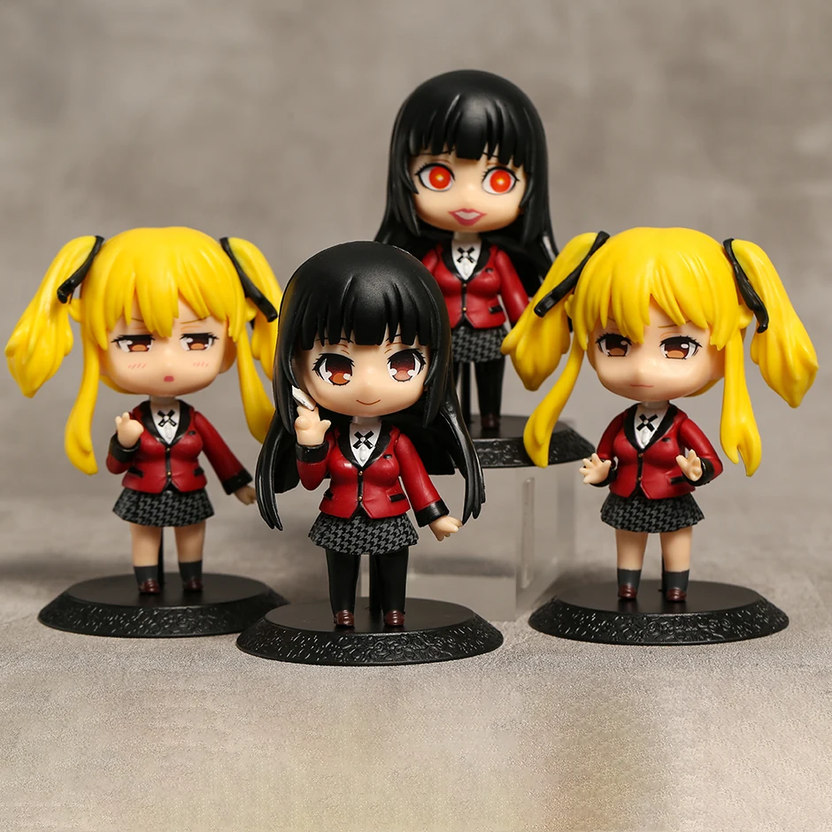 

Figure Kakegurui Jabami Yumeko Meari Saotome Q Ver Figurines Collectible Model Dolls For Display 4pcs/set